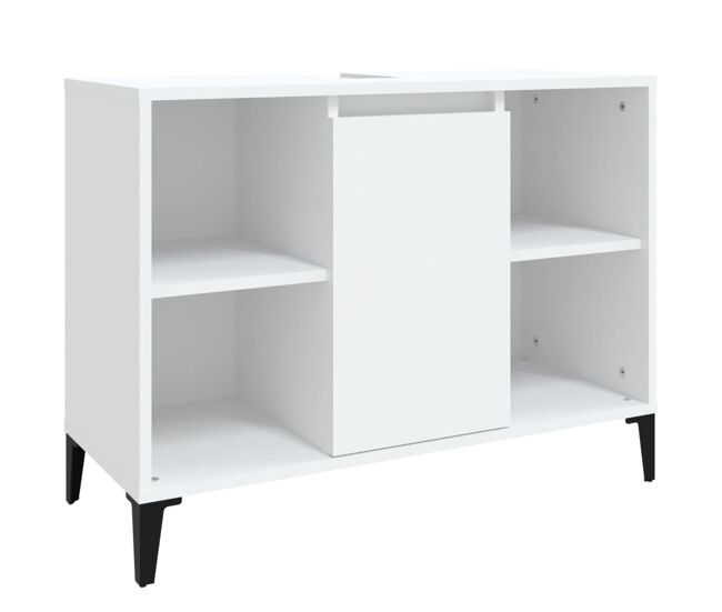 Vidaxl armário de lavatório 80x33x60 cm derivados de madeira branco
