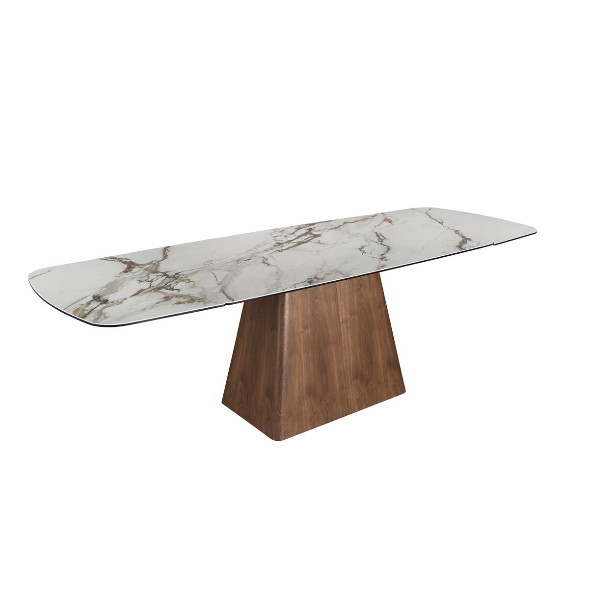 ANGEL CERDA Mesa de jantar extensível retangular em mármore porcelânico 260x100