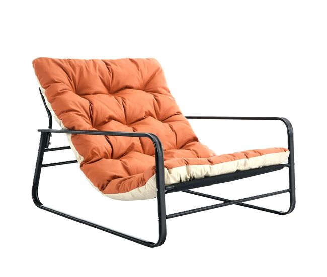 Had030a sofa tubular salmon rojo 118,5 x 92 x 84 cm