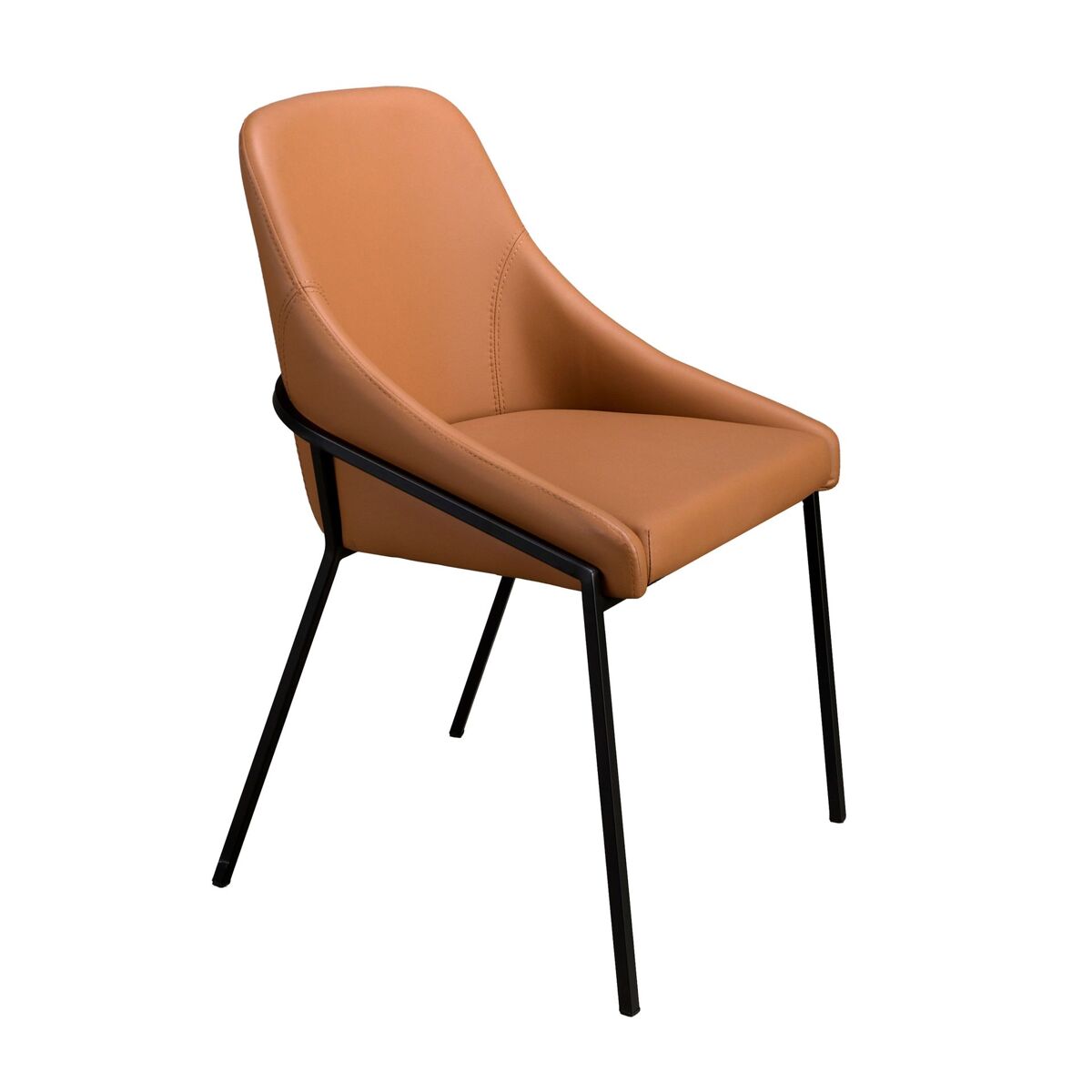 Cadeira de couro sintético orange modelo 4161 angel cerdá s.l.cadeira de design moderno com assento e encosto estofados em pele cor de orange.