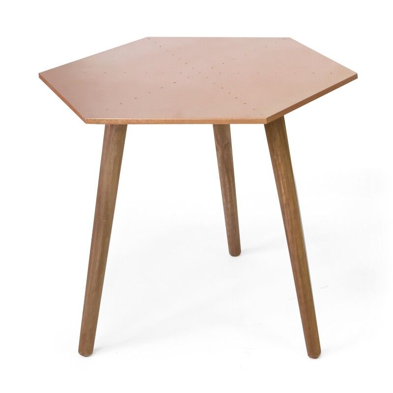 Conjunto de 2 mesas de centro cobre 45x50x50cm 50x50