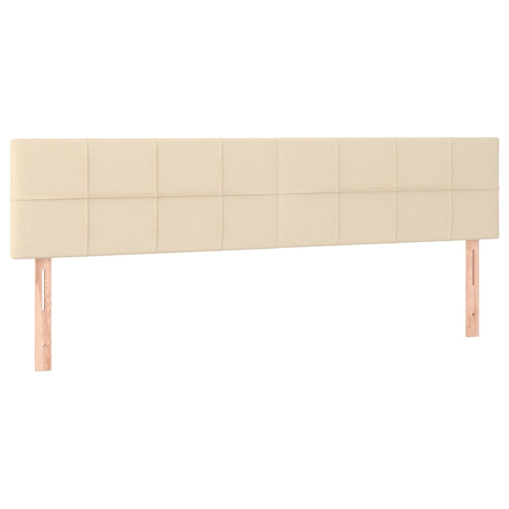 Vidaxl cabeceira de cama 2 pcs tecido 90x5x78/88 cm creme