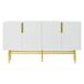 Aparador de design com 4 portas estriadas e detalhes 152 Aparador de design com 4 portas estriadas e detalhes 152 Branco