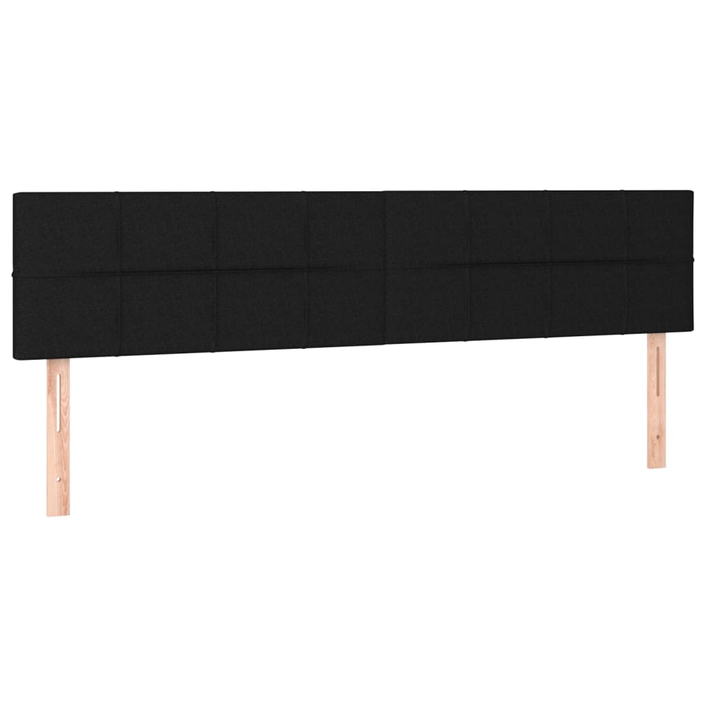 Vidaxl cabeceira de cama 2 pcs tecido 90x5x78/88 cm preto