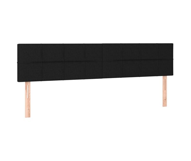 Vidaxl cabeceira de cama 2 pcs tecido 90x5x78/88 cm preto