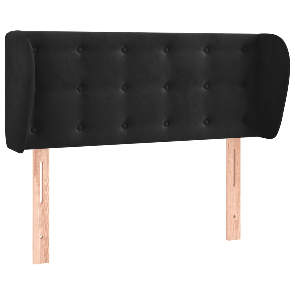 Vidaxl cabeceira de cama c/ abas veludo 103x23x78/88 cm preto