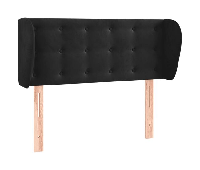 Vidaxl cabeceira de cama c/ abas veludo 103x23x78/88 cm preto