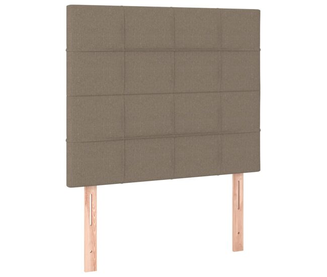 Vidaxl cabeceira taupe 80x5x118/128 cm tecido
