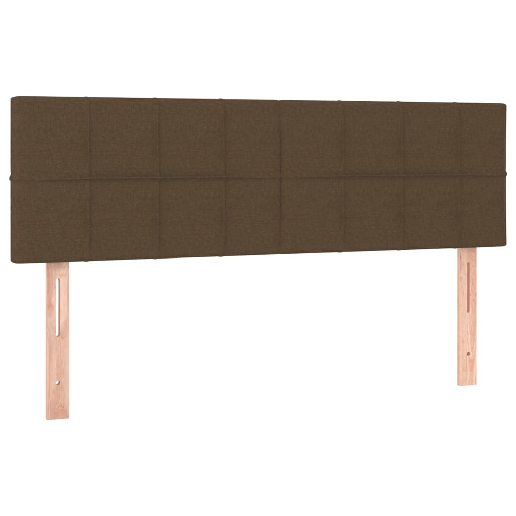 Vidaxl cabeceira de cama 2 pcs tecido 72x5x78/88 cm castanho-escuro