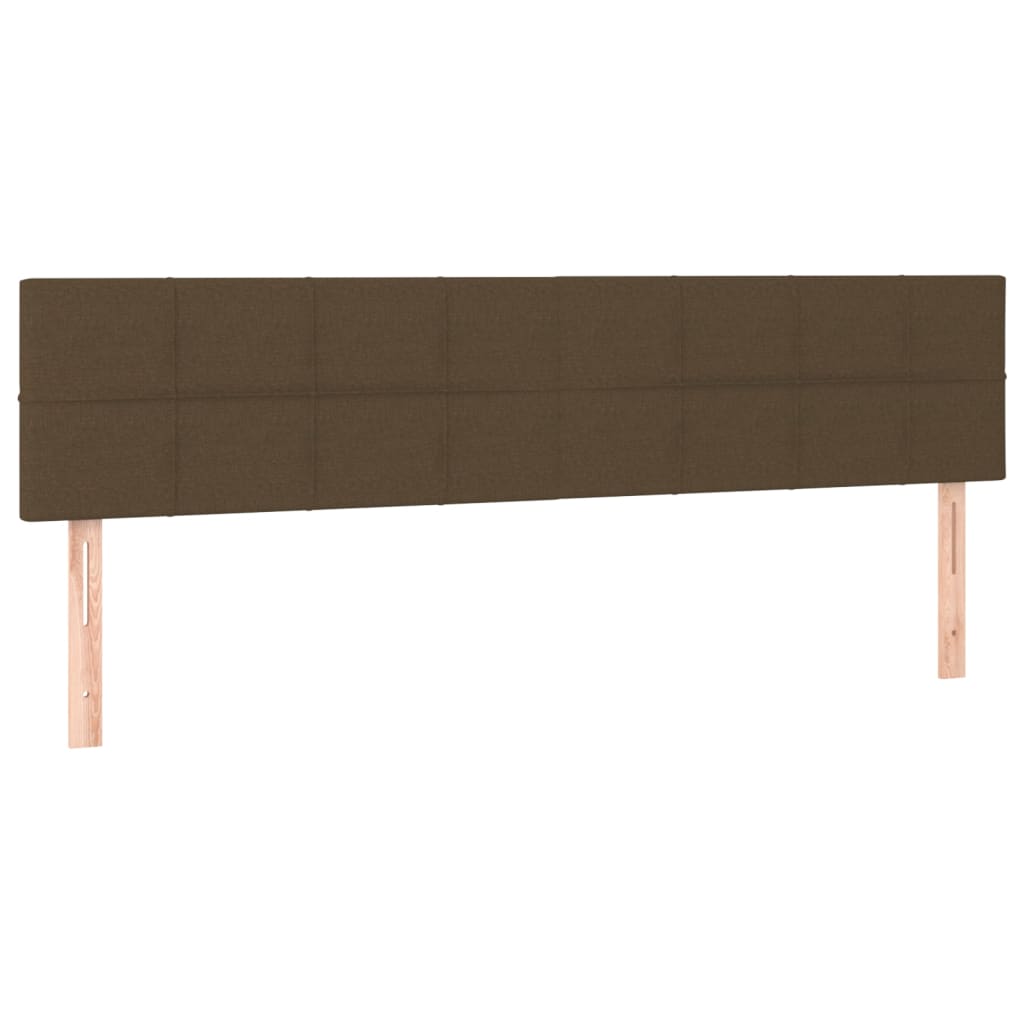Vidaxl cabeceira de cama 2 pcs tecido 90x5x78/88 cm castanho