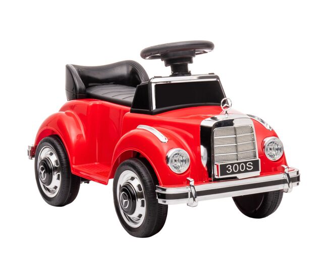 Aiyaplay carro andador com licença da mercedes-benz 300s carro andador para enfants de 18-48 meses com armazenamento volante sistema anti-tombo carga 25 kg 77,5x41,5x45 cm rouge