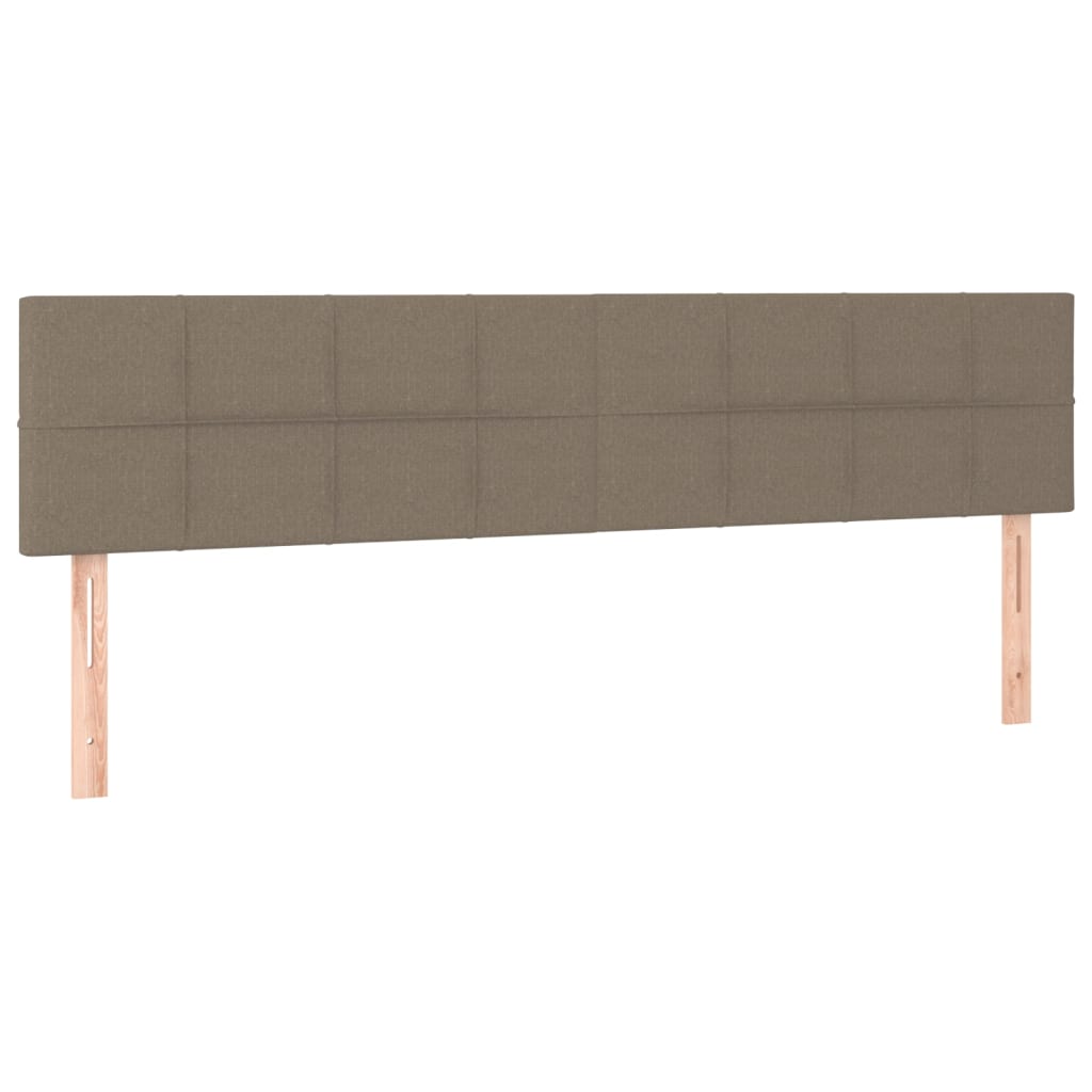 Vidaxl cabeceira cama 2 pcs tecido 100x5x78/88 cm cinzento-acastanhado