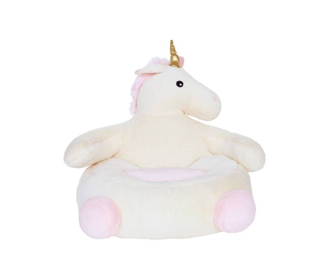 Poltrona unicórnio para enfants, lulu, rosa / blanc, 52x58x48 cm