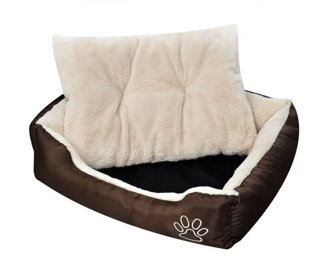 Vidaxl cama para cães quente com almofadão acolchoado xl