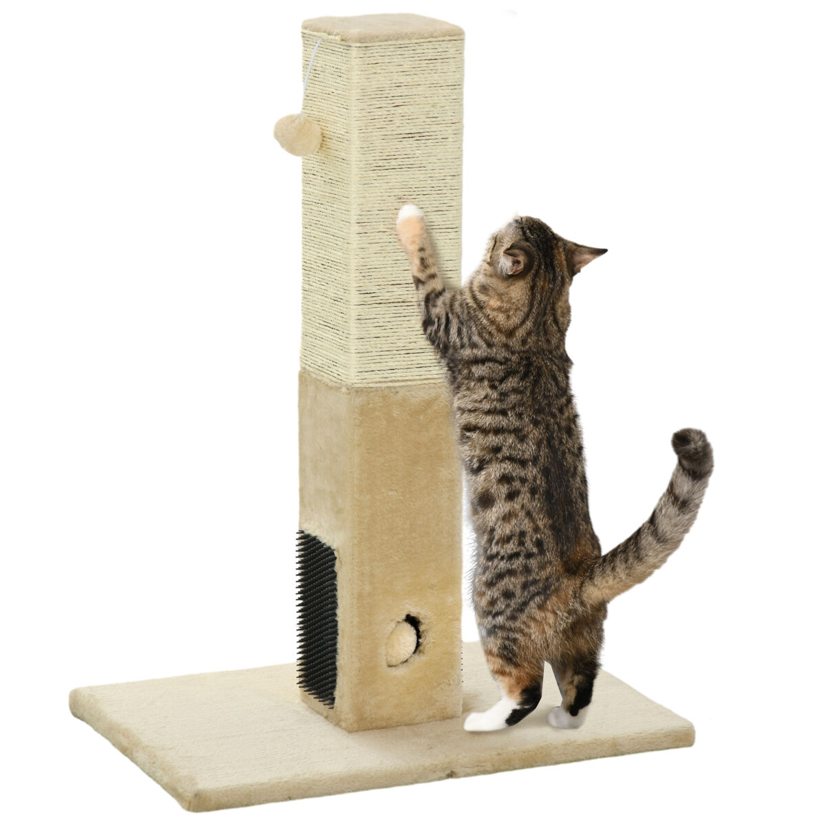 Poste Arranhador para Gatos Aglomerado de madeira e Juta PawHut
