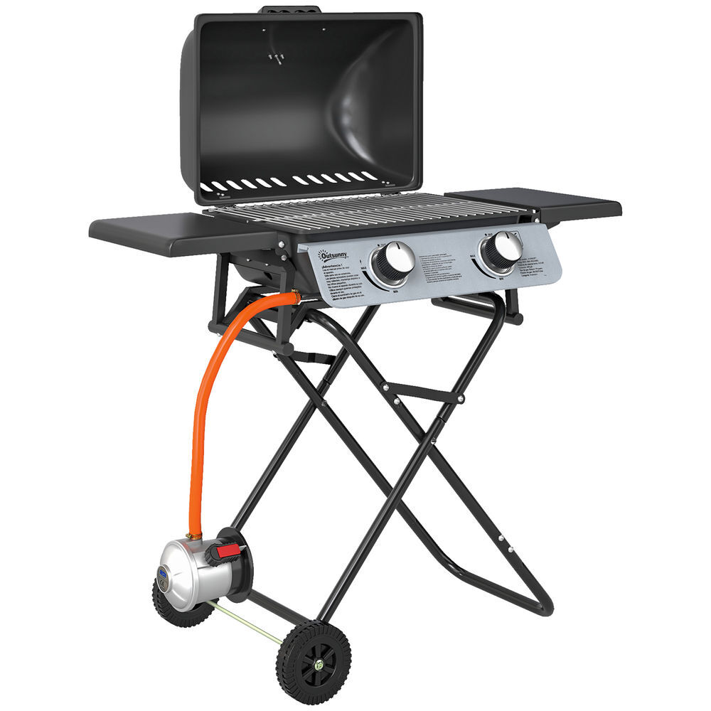 Barbecue a Gás Aço e ABS Outsunny