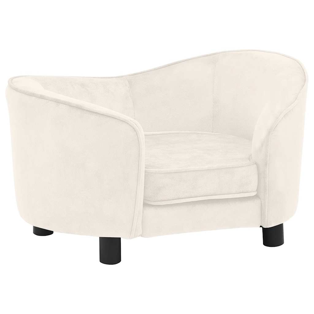 Vidaxl sofá para cães 69x49x40 cm pelúcia cor creme