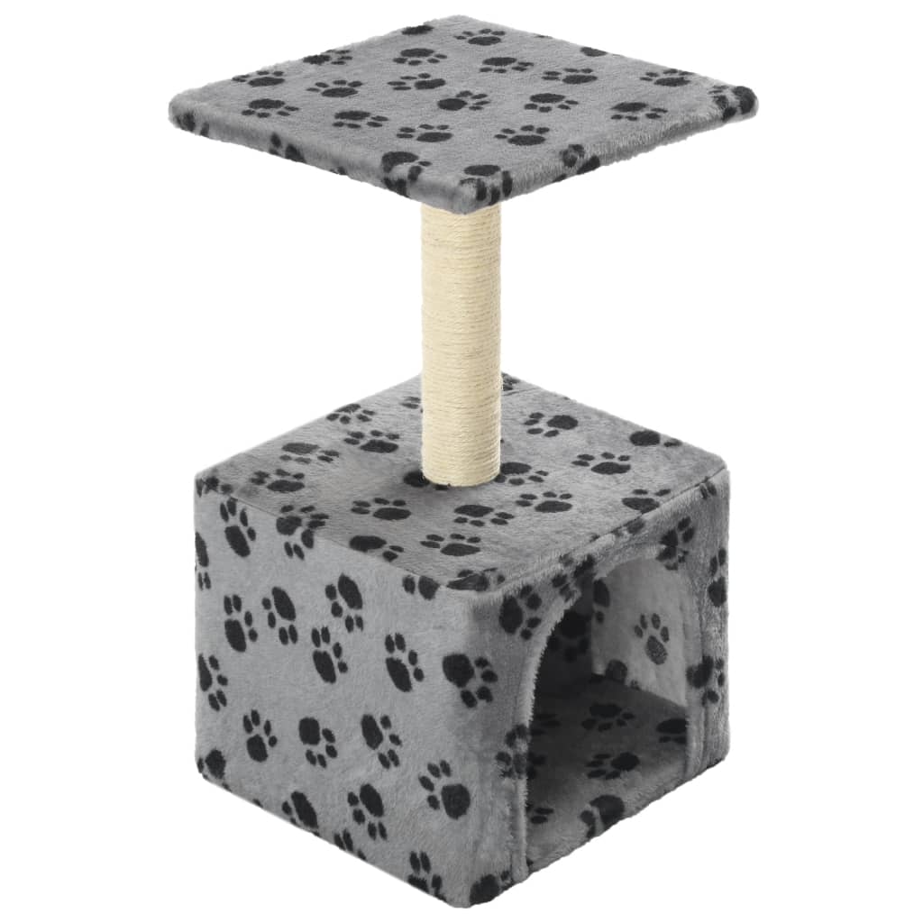 Vidaxl árvore para gatos c/postes arranhadores sisal 55 cm cinzento