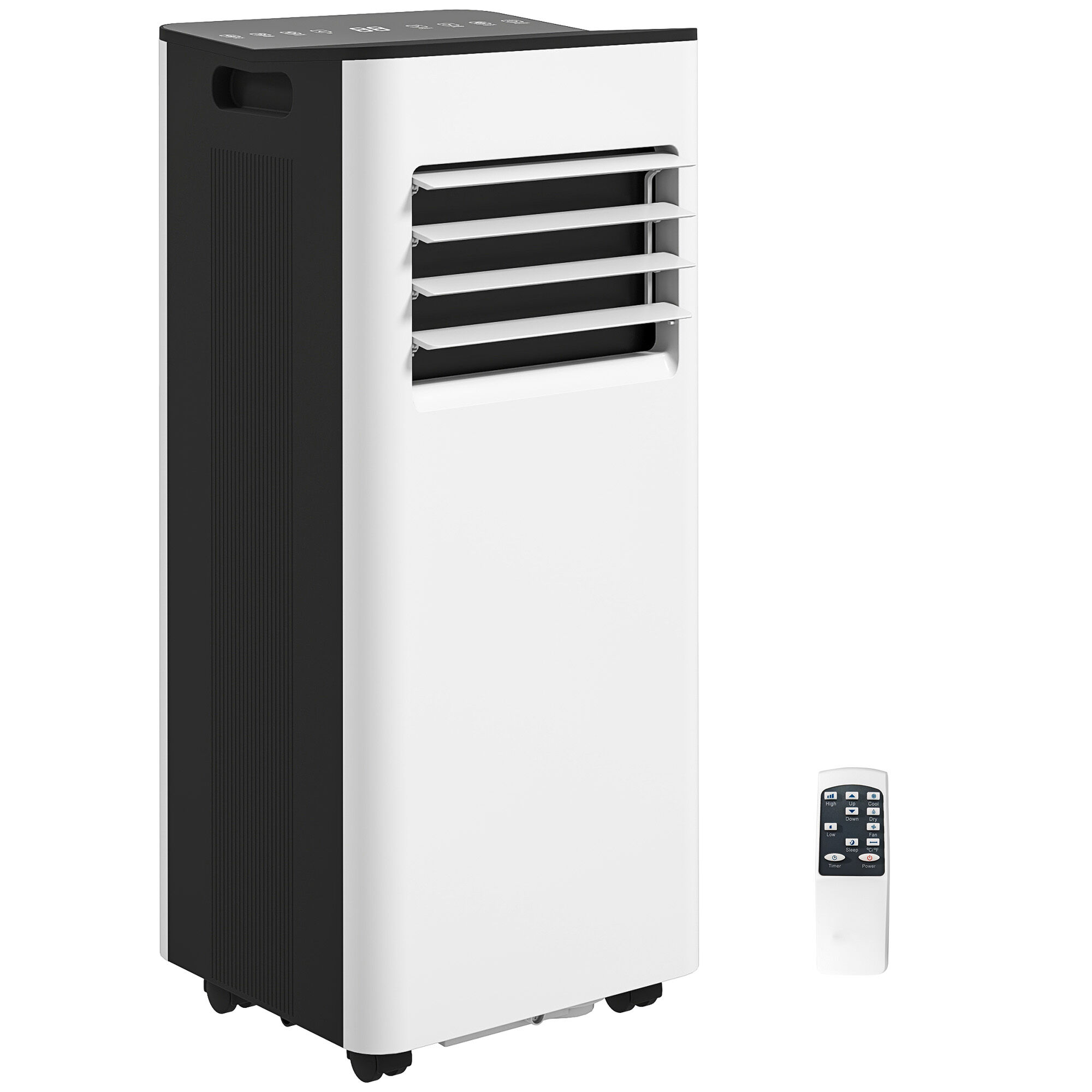 Ar Condicionado Portátil Plástico ABS, Aço e Alumínio HOMCOM