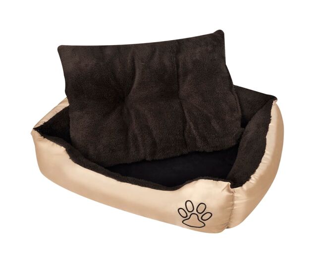 Vidaxl cama para cães quente com almofadão acolchoado m