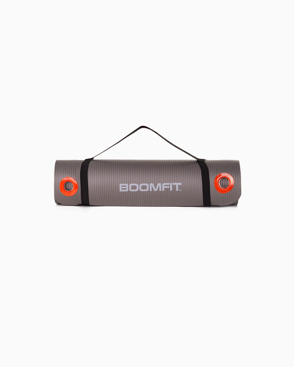 Tapete de Pilates NBR 1cm Cinzento - BOOMFIT