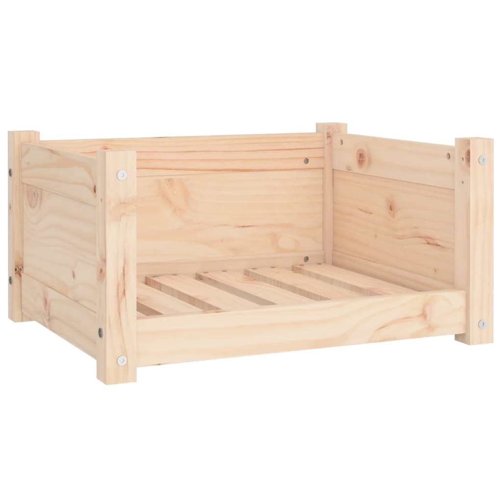 Vidaxl cama para cães 55,5x45,5x28 cm madeira de pinho maciça