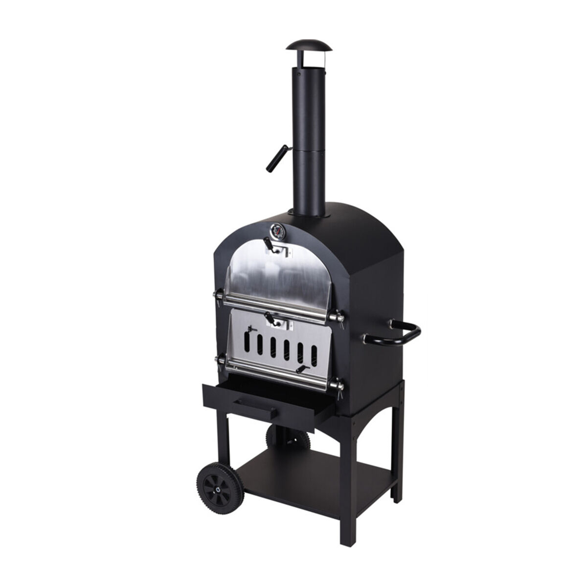 Forno de pizza a carvão com pedra para churrasco