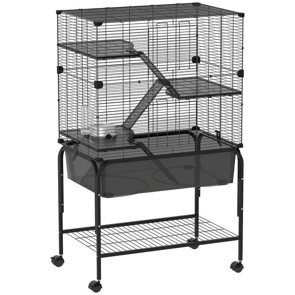Gaiola para Pequenos Animais Aço, PET e PS PawHut