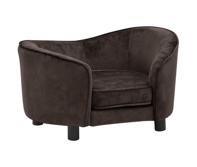 Vidaxl sofá para cães 69x49x40 cm pelúcia castanho