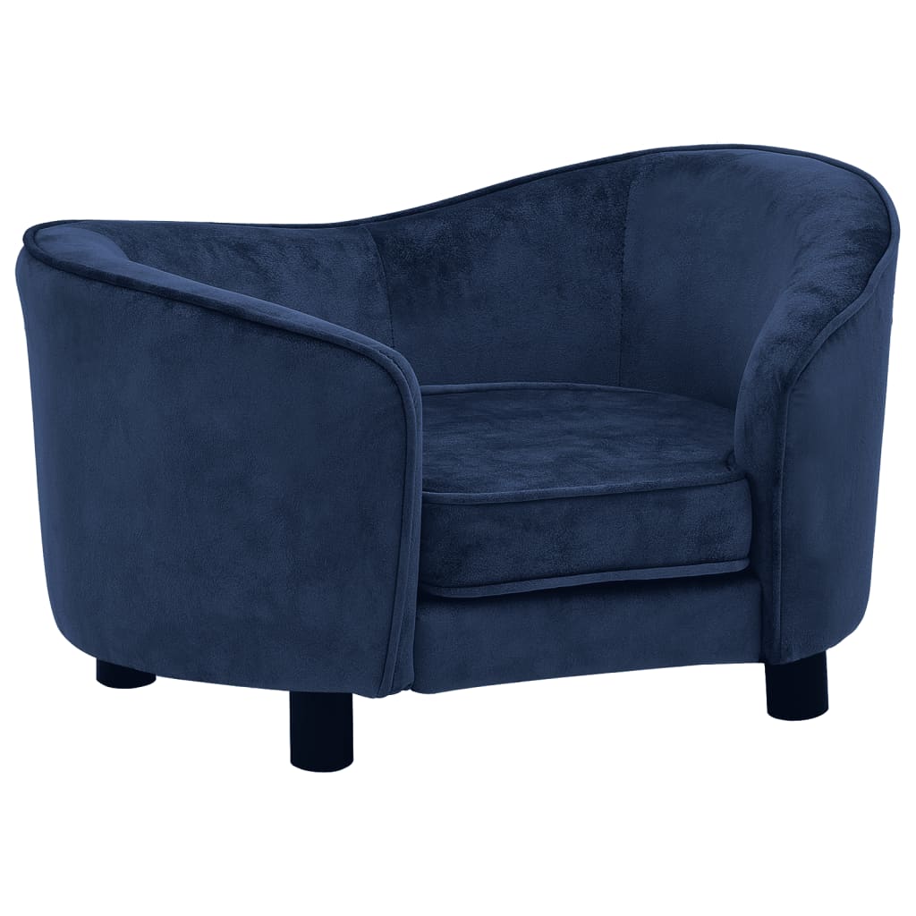 Vidaxl sofá para cães 69x49x40 cm pelúcia azul