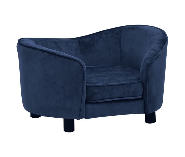Vidaxl sofá para cães 69x49x40 cm pelúcia azul