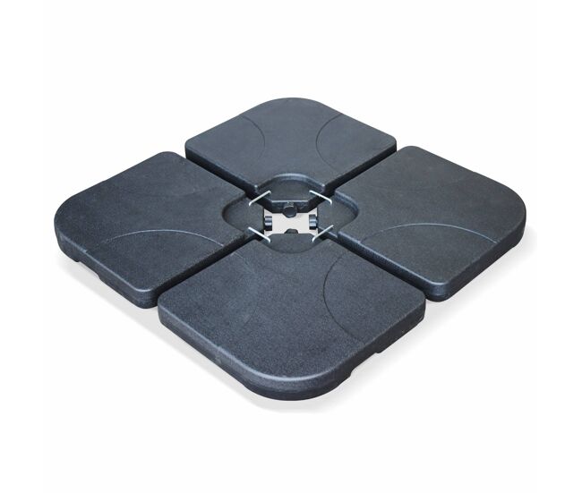 50x50cm placas ponderadas para guarda-sóis, set de 4, base para guarda-sol, preto, 50x50x7 cm