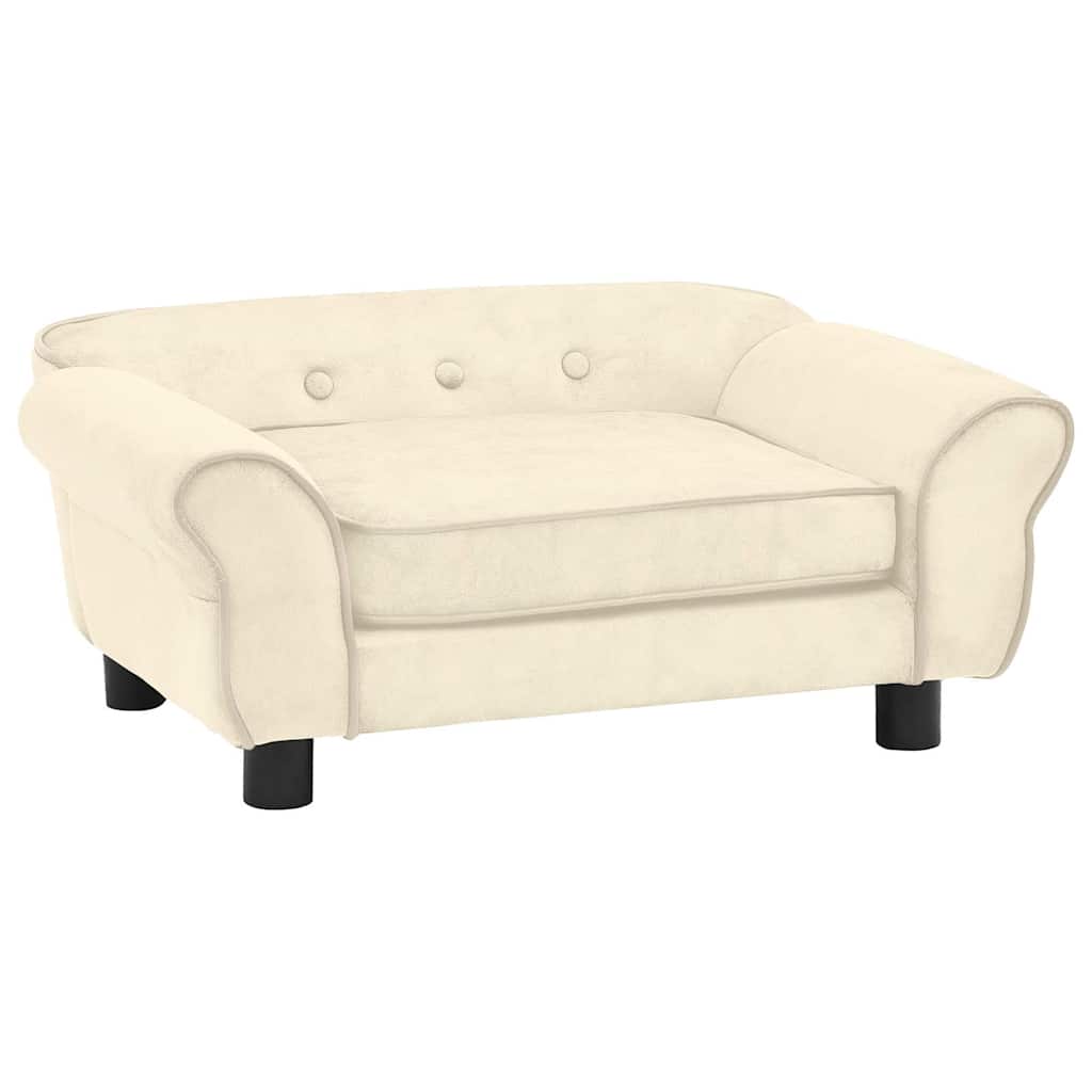 Vidaxl sofá para cães 72x45x30 cm pelúcia cor creme