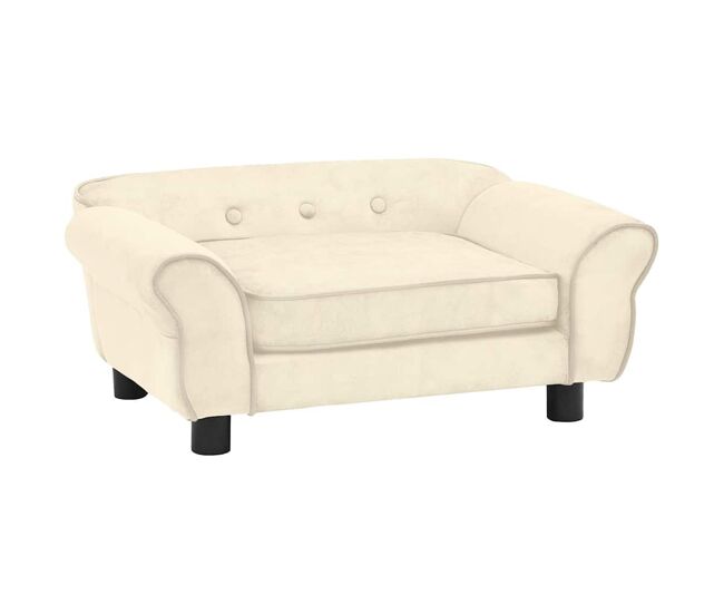 Vidaxl sofá para cães 72x45x30 cm pelúcia cor creme