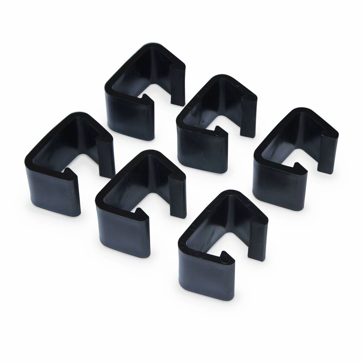 Conector para mobiliário de jardim, set de 6, kit de 6 conectores, preto, 11x11x11 cm