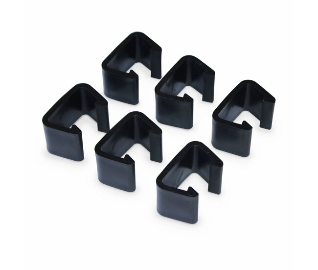 Conector para mobiliário de jardim, set de 6, kit de 6 conectores, preto, 11x11x11 cm