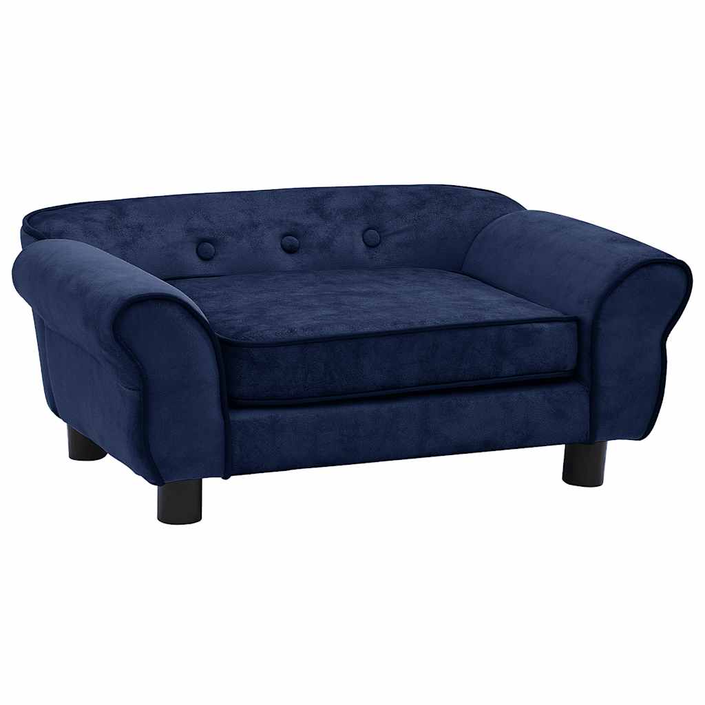 Vidaxl sofá para cães 72x45x30 cm pelúcia azul