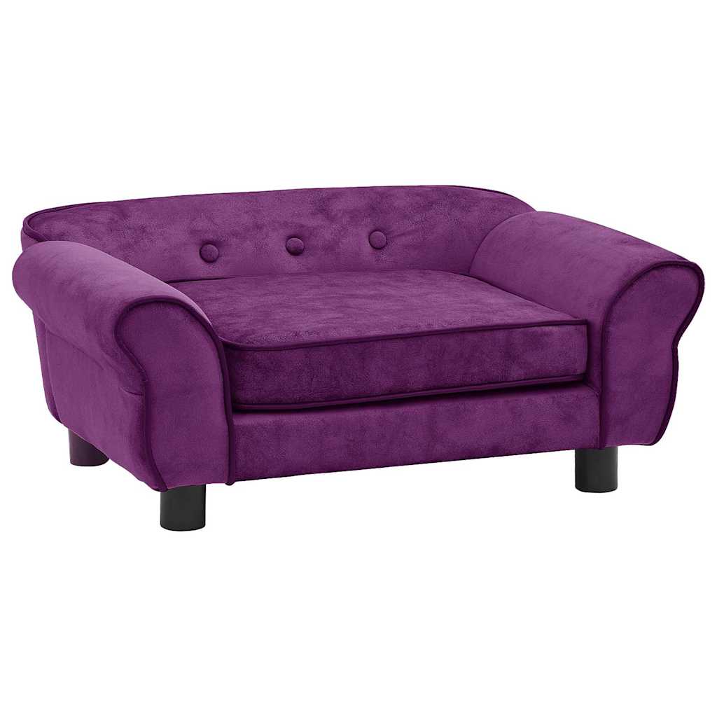 Vidaxl sofá para cães 72x45x30 cm pelúcia bordô