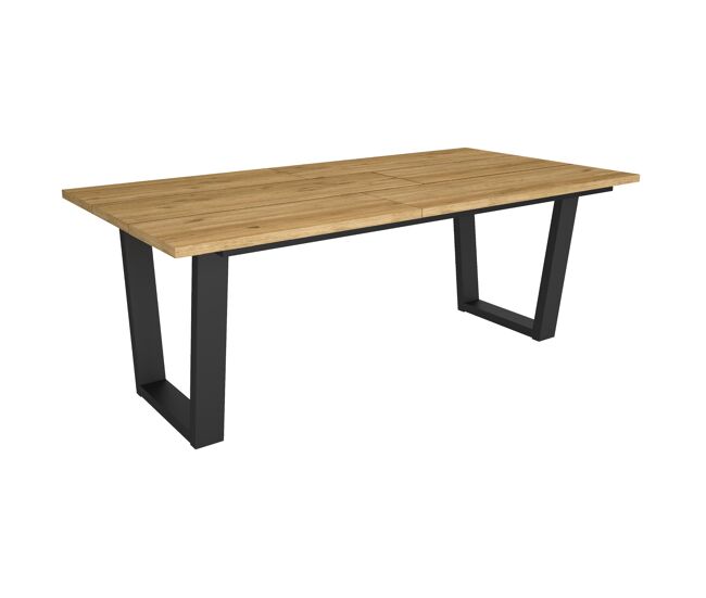 Mesa sala de jantar, mesa cozinha, 194x90x74cm, para 10 pessoas, móveis sala jantar, estilo industrial, carvalho