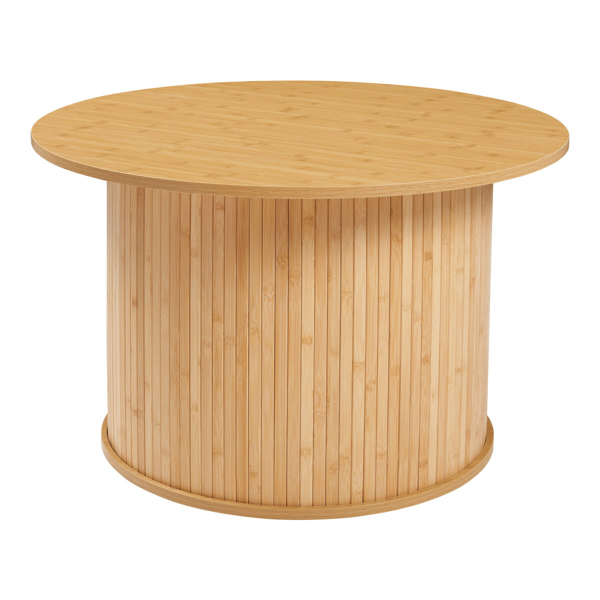 Mesa de centro ledepid 48xø80 cm natural [en.casa]