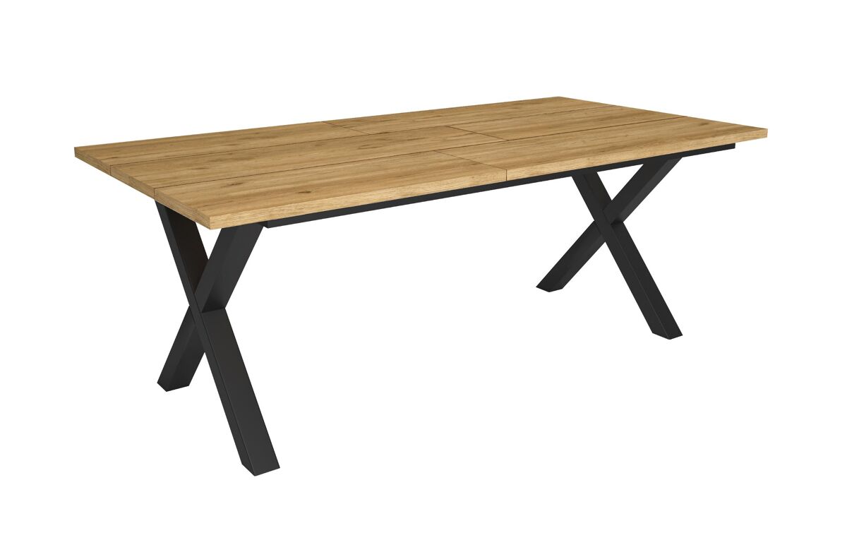 Mesa sala de jantar, mesa cozinha, 194x90x74cm, para 10 pessoas, móveis sala jantar, estilo industrial, carvalho