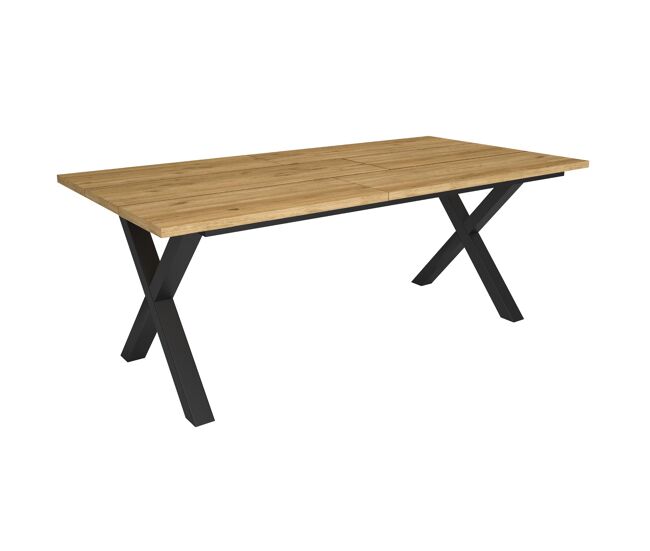 Mesa sala de jantar, mesa cozinha, 194x90x74cm, para 10 pessoas, móveis sala jantar, estilo industrial, carvalho