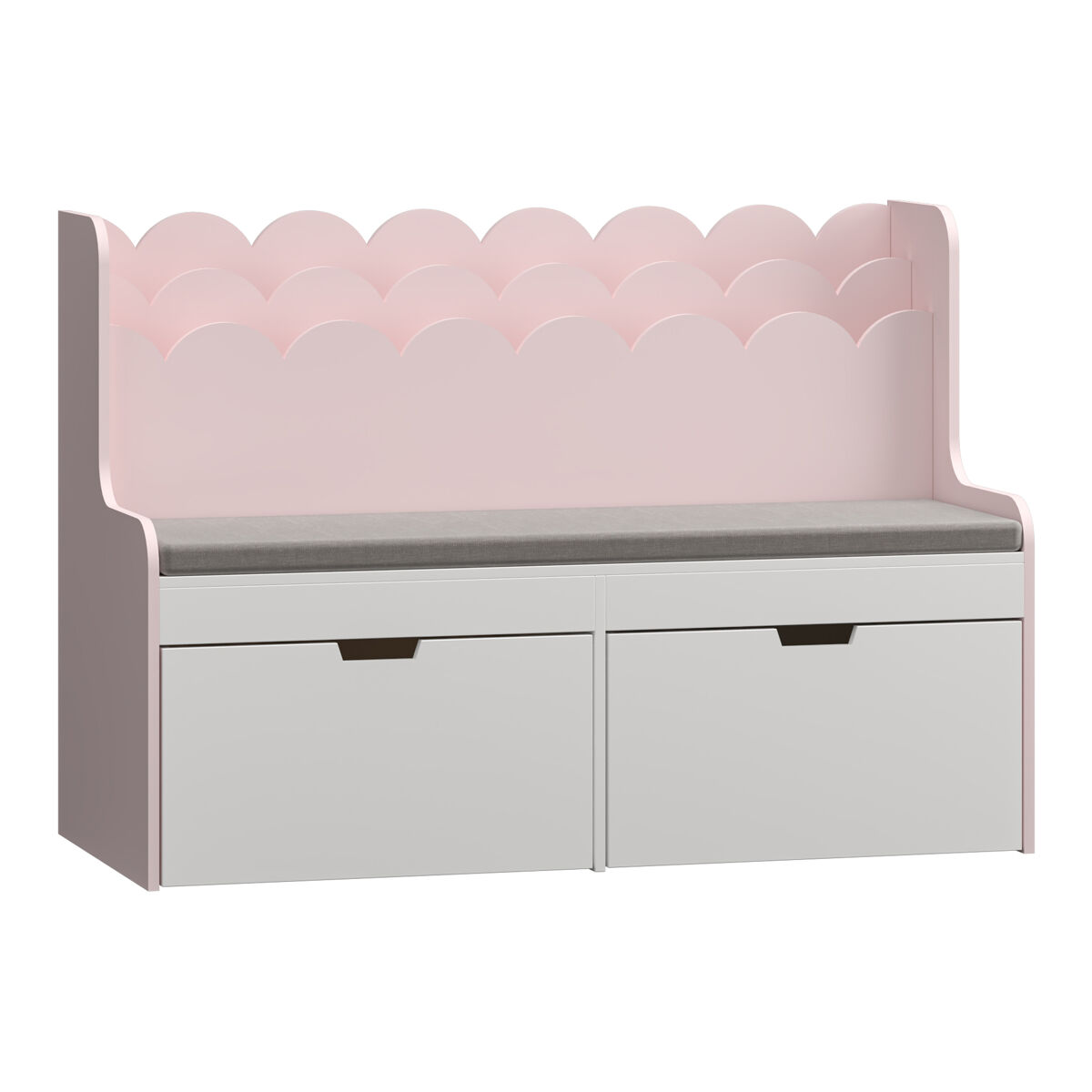 Banco para crianças com prateleira vestnes 100x45x70 cm rosa/branco [en.casa]