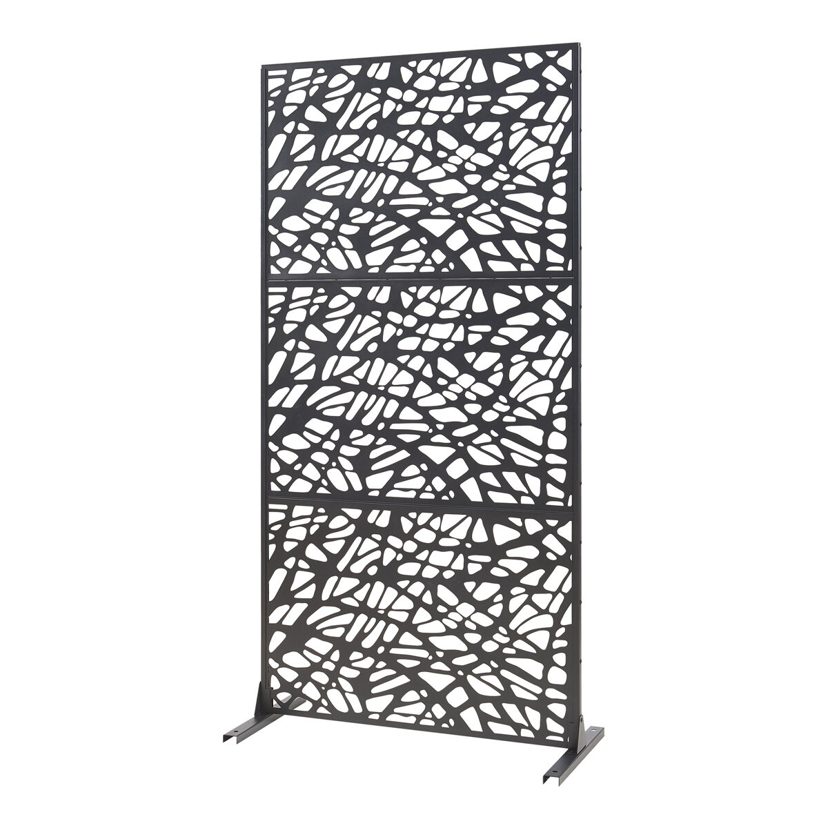 Divisória para interior poskind em acier 200x100x50 cm noir [casa.pro]