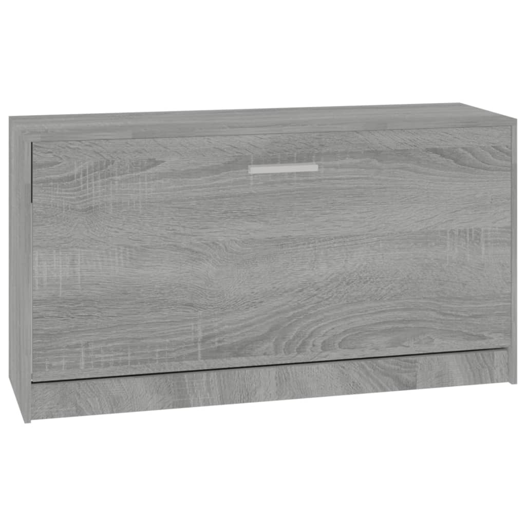 Vidaxl banco sapateira 80x24x45 cm derivados madeira cinzento sonoma