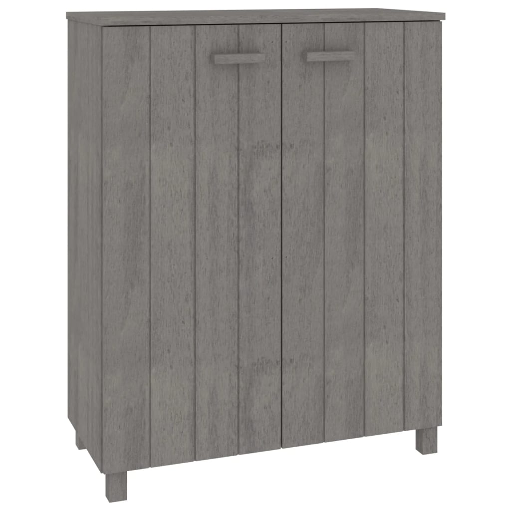 Vidaxl sapateira hamar 85x40x108 cm pinho maciço cinza-claro