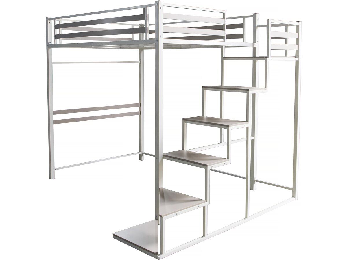 Cama alta de metal com escada “LENA” 251x198