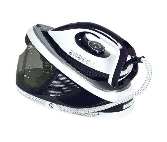Homcom ferro com caldeira 2600w 100 g/min 8 bares função eco base de cerâmica engomagem vertical potente desligamento automático sistema anticalcário
