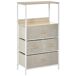 Cómoda com 4 Gavetas Tecido não Tecido, Aço e MDF HOMCOM Cómoda com 4 Gavetas Tecido não Tecido, Aço e MDF HOMCOM Cinza