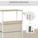 Cómoda com 4 Gavetas Tecido não Tecido, Aço e MDF HOMCOM Cómoda com 4 Gavetas Tecido não Tecido, Aço e MDF HOMCOM Cinza